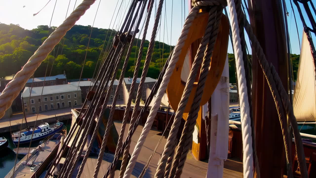 Historic Harbor and Sailing Ship