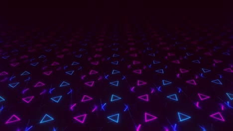 neon triangles background