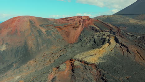 sunny day over teneguía: aerial views of la palma’s volcano