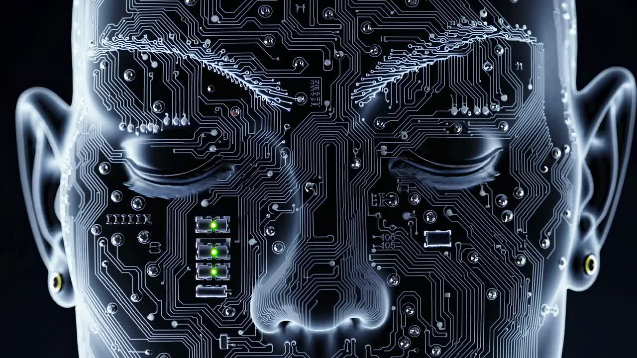 AI Human Face Circuit Board