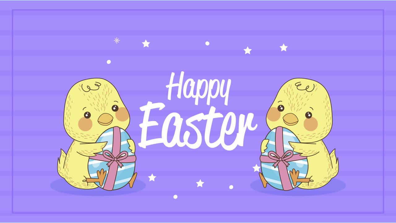 felice celebrazione delle lettere di pasqua con pulcini e uova