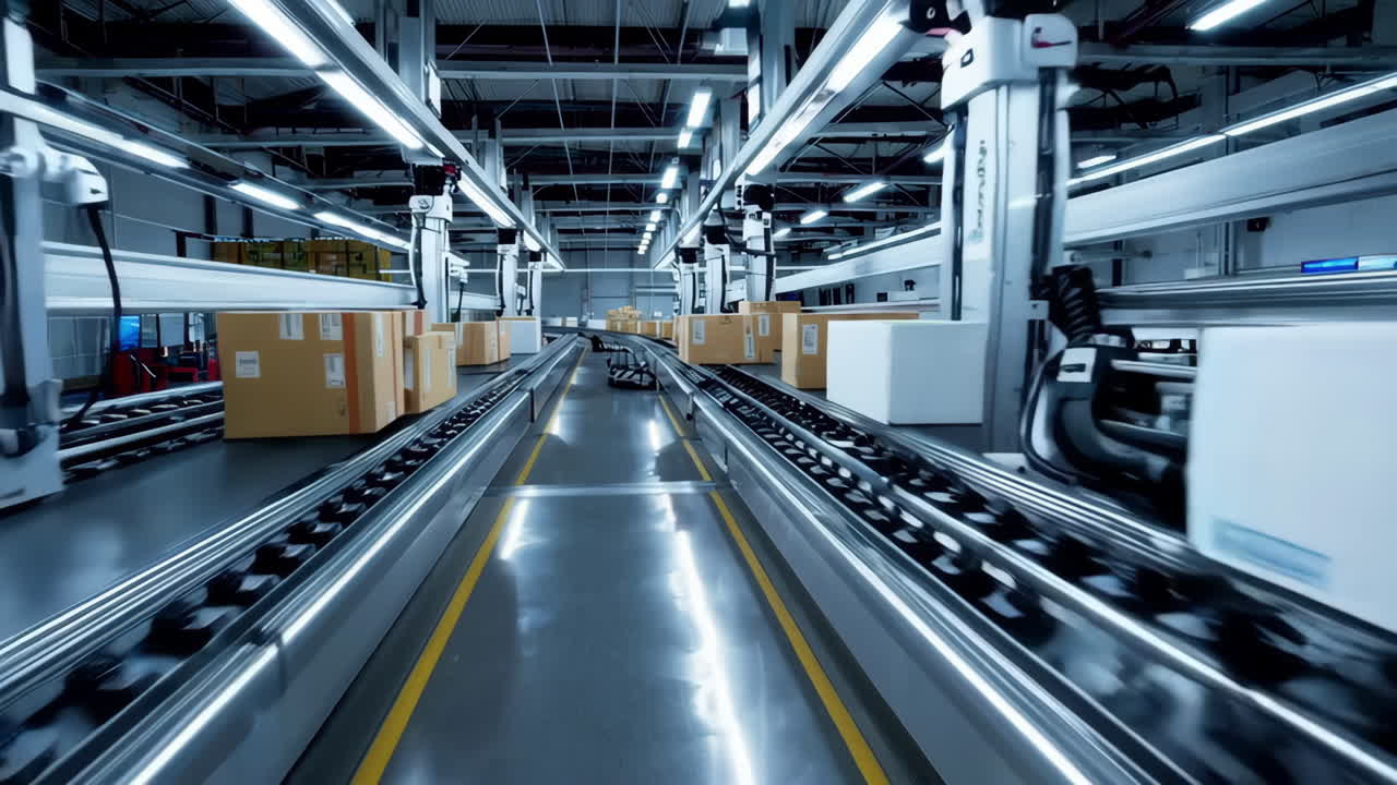 Automated Package Handling System in a Modern Warehouse