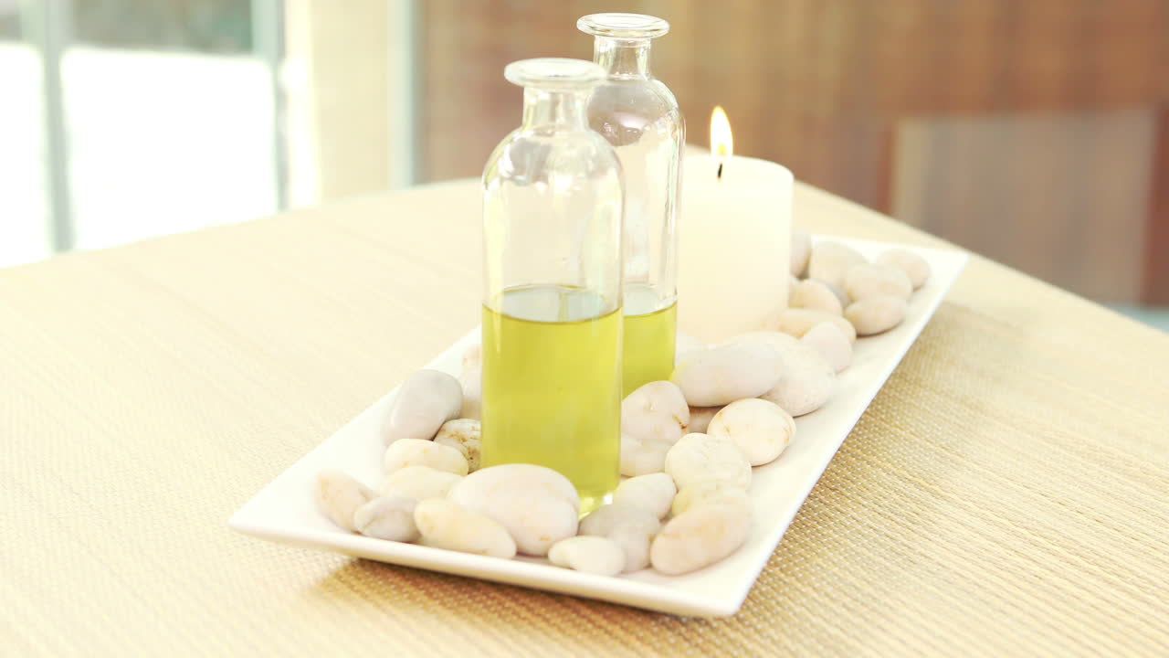 오일과 불의 클로즈업