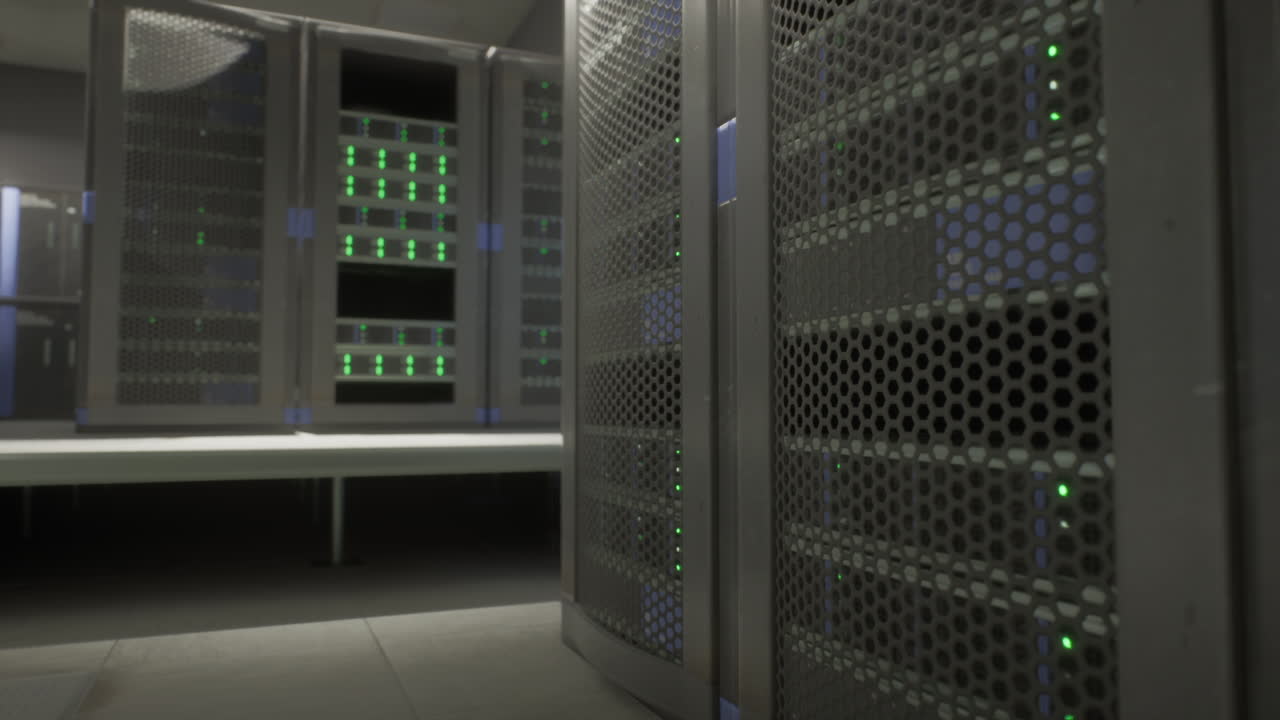 racks de servidores en un centro de datos