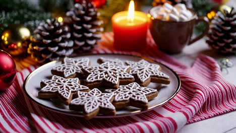 christmas cookies and hot chocolate
