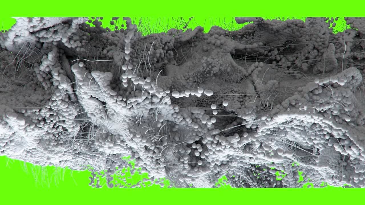 -3d 추상 애니메이션 - 구의 흐름 움직임