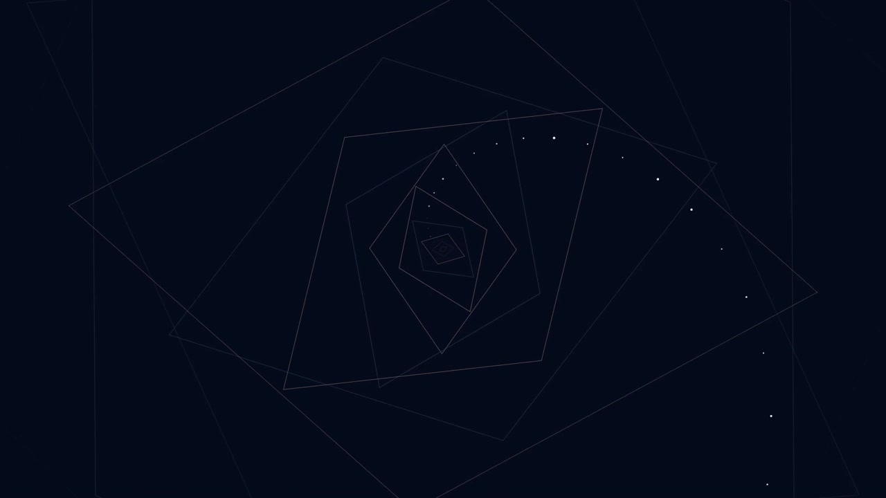 Abstract Geometric Spiral Animation with Moving Dots
