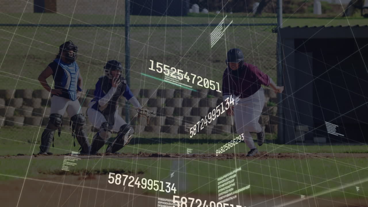 다양한 야구 선수들에 대한 데이터 처리 애니메이션