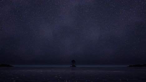 starry night over the water