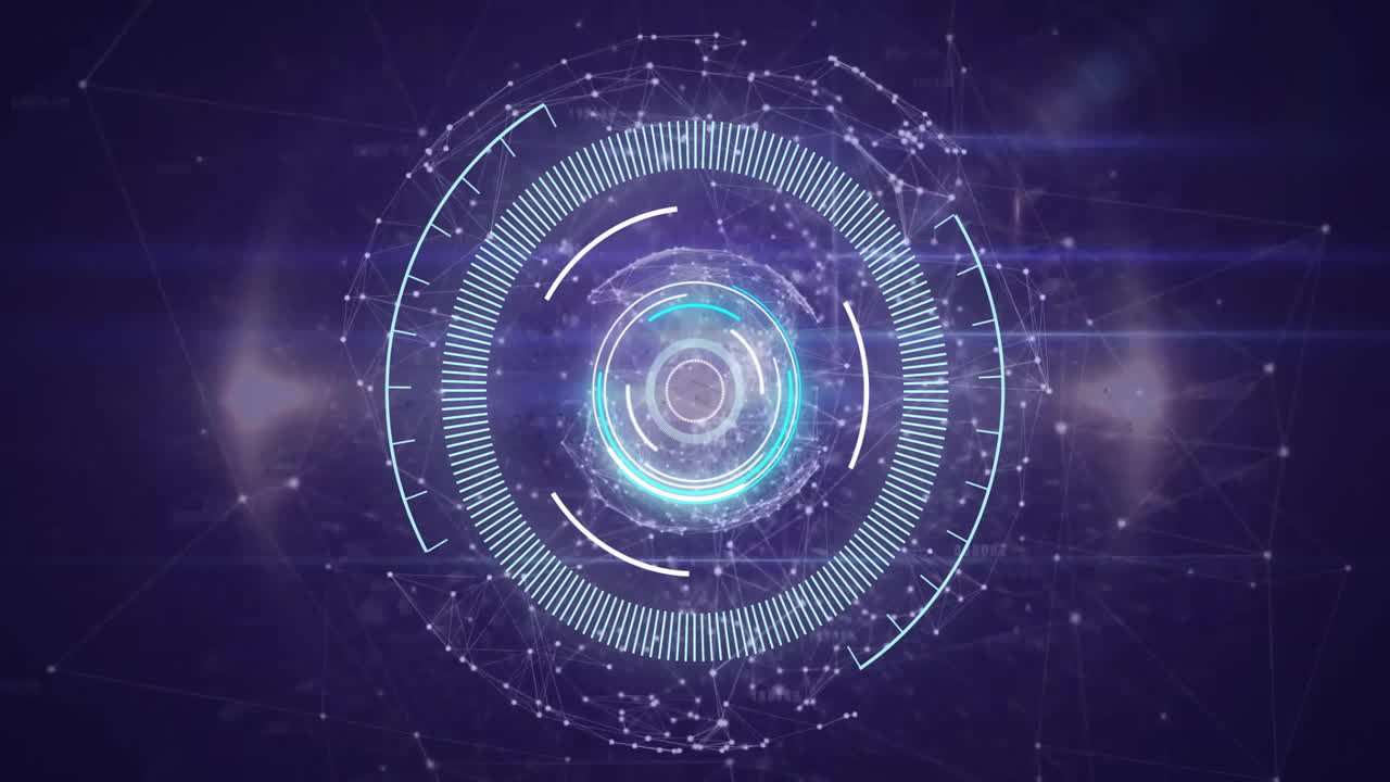 animación de escaneo de alcance en todo el mundo con conexiones