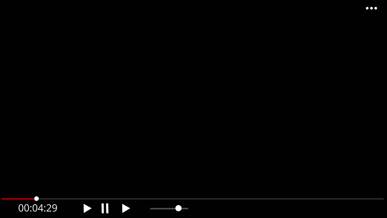 Media player template play button animation online video music play sign animation music timeline
