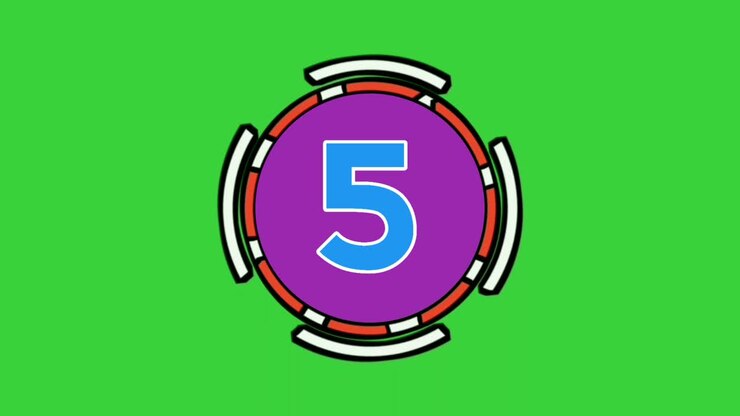 Countdown ten to one animation like in split-flap or solari display