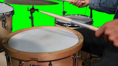 hands on drummer playing drum