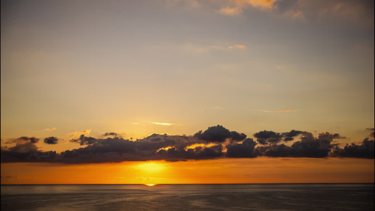 Scenic Sunset Over the Ocean with Clouds