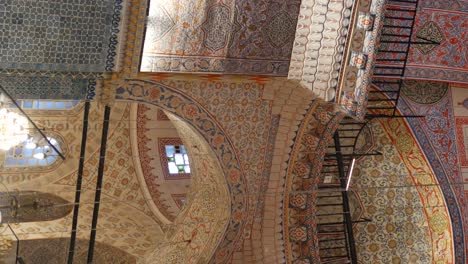 intricate details of an ottoman mosque interior