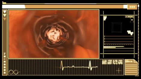 animation of cells and data processing over screen