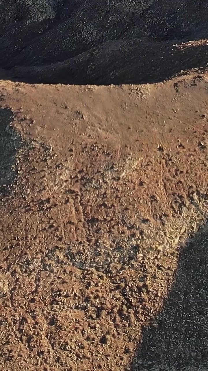 La vista aerea mostra il paesaggio di Fuerteventura in Spagna