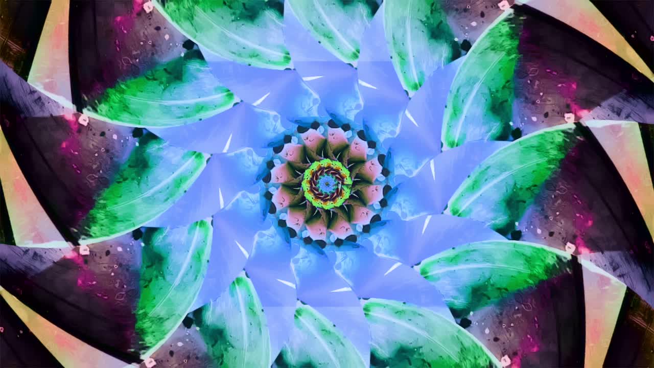 bucle de caleidoscopio abstracto multicolor