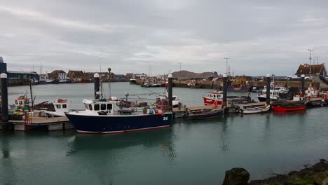 fisher boats in the city of howth ireland