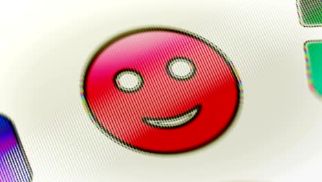 el icono de la sonrisa en la pantalla.