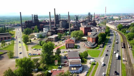 Antigua-Fábrica-De-Herrería-De-Ostrava,-área-De-Patrimonio-Industrial-Inferior-Vitkovice