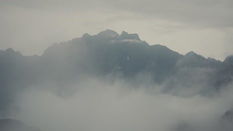 scenic andes mountains near historic sanctuary of machu picchu in peru. aerial shot