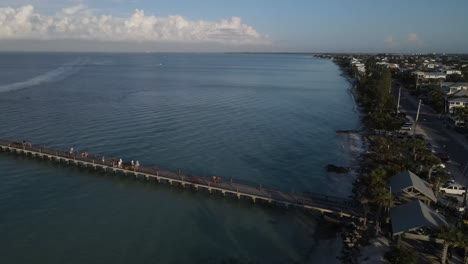 Aerial-view-of-vacation-destination-:-Anna-Maria-Island,-Florida