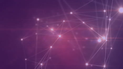 Animation-of-network-of-connections-with-light-spots-over-black-background