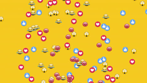 Animation-Von-Emoji-Symbolen-Auf-Grünem-Hintergrund