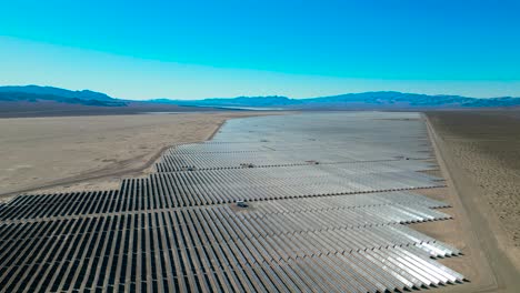 an expansive solar farm on a dry lakebed outside of las vegas, nevada