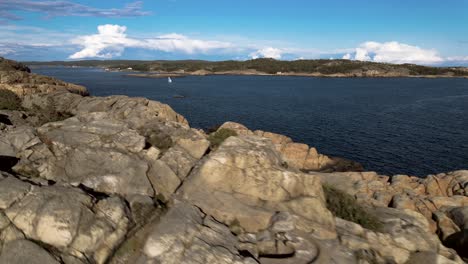 waves hitting the rocks at the norwegian coast