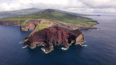 Lighthouse-of-Ponta-dos-Capelinhos-in-the-Volcanic-Portuguese-Islands-of-the-Azores-in-the-North-Atlantic-Ocean