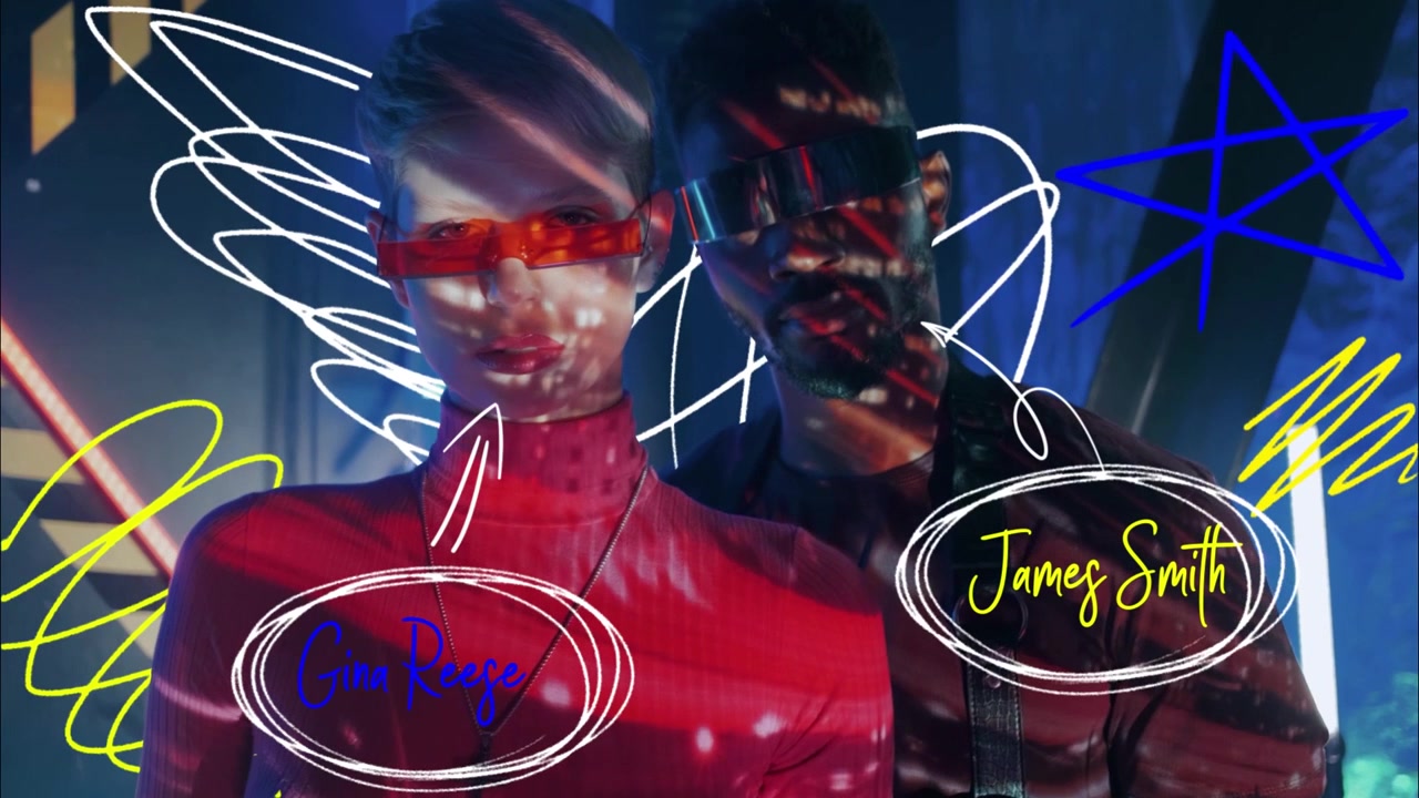 Collezione di elementi animati disegnati a mano per l'editing video