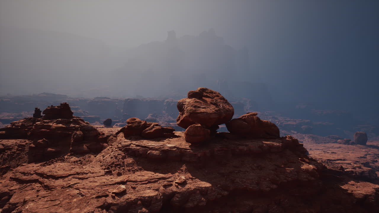 Rock formation amid desert