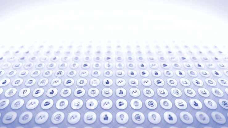 Set of Business Icons, Global Business Background, CG Loop Animation,
