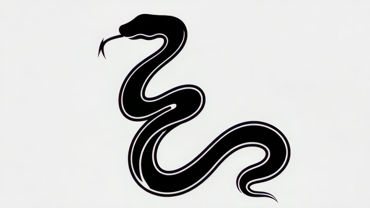 Silhouette di serpente nero