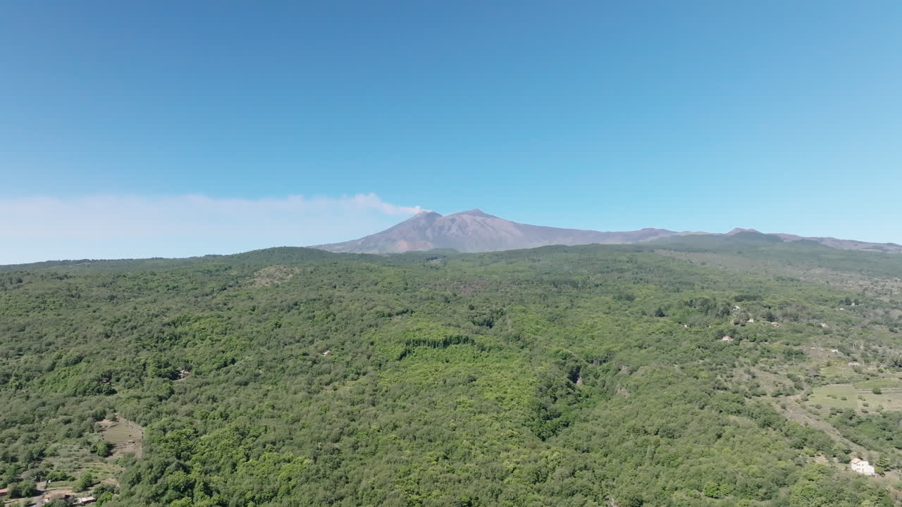 4k antena del monte etna, sicilia, italia