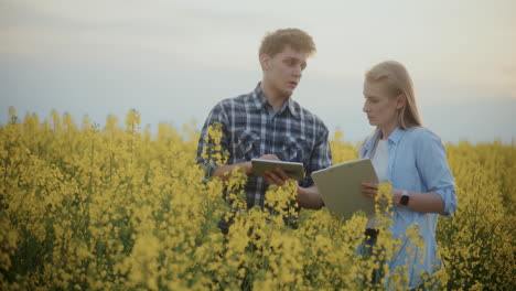 Farmer-And-Agronomist-Discussing-In-Field