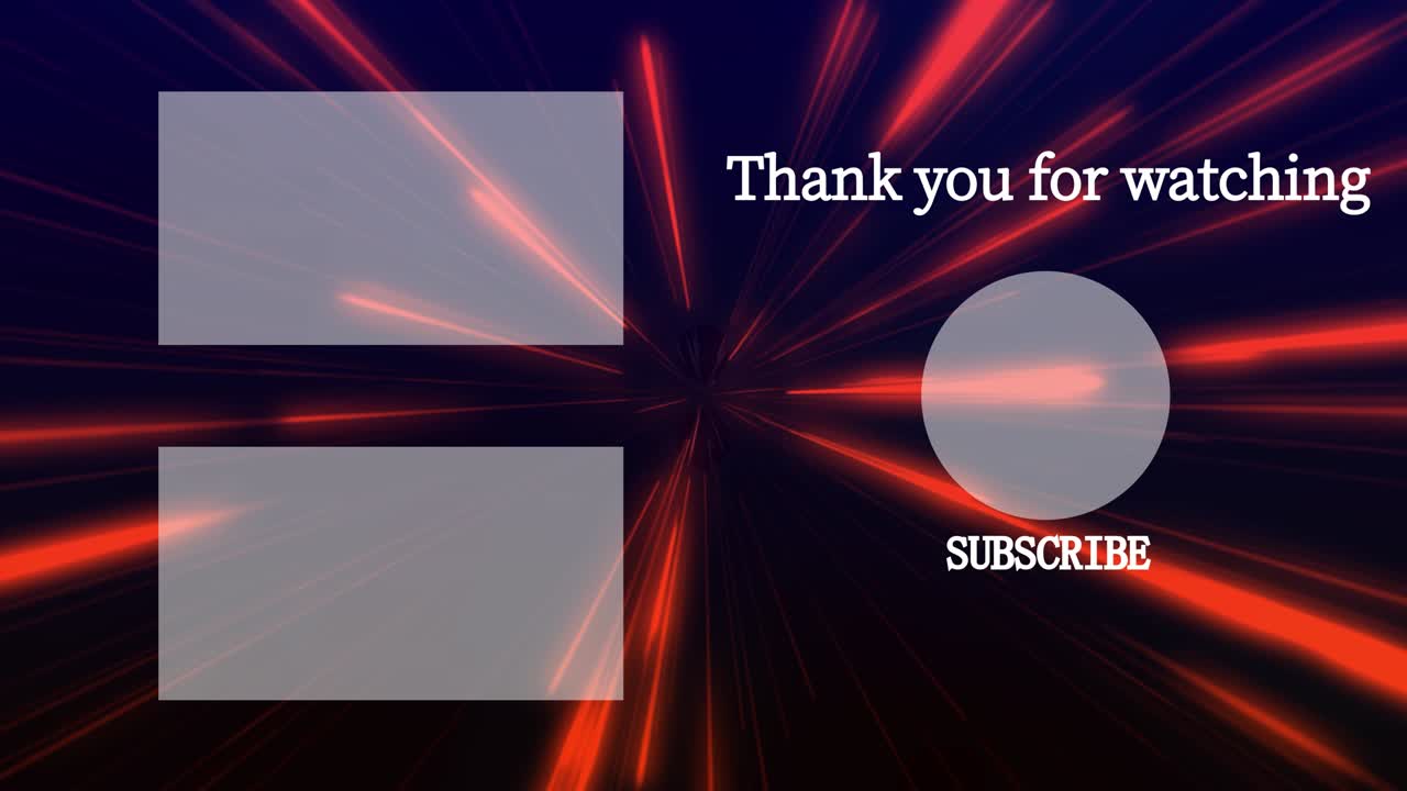 Ray warp end card ending screen motion graphics