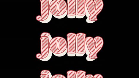 Animation-of-jolly-text-in-repetition-at-christmas-on-black-background