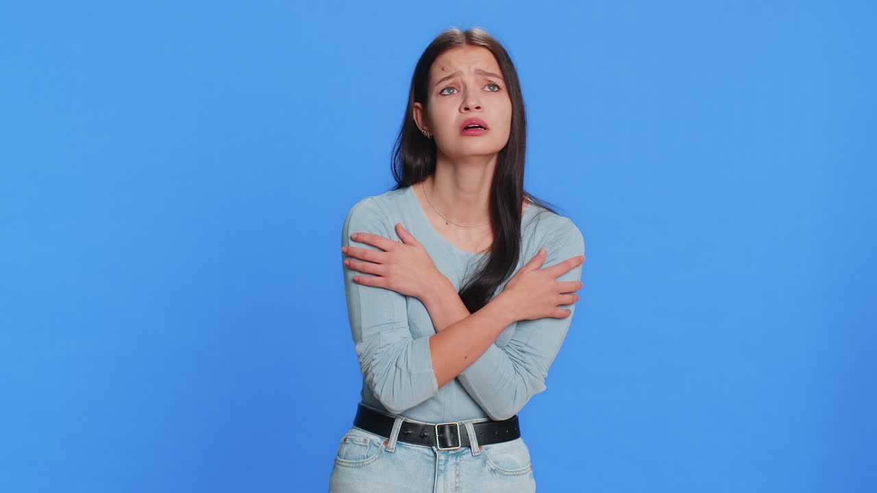 두려움, 두려움, 우울증에 시달리는 여성, 공포증, 불안 장애, 두려움을 표현하는 사람, 스트레스, 공황