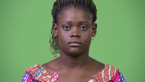 young african woman doing three wise monkeys concept