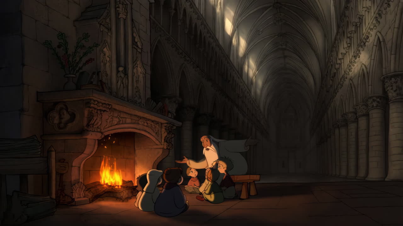Scene from The Hunchback of Notre Dame animation