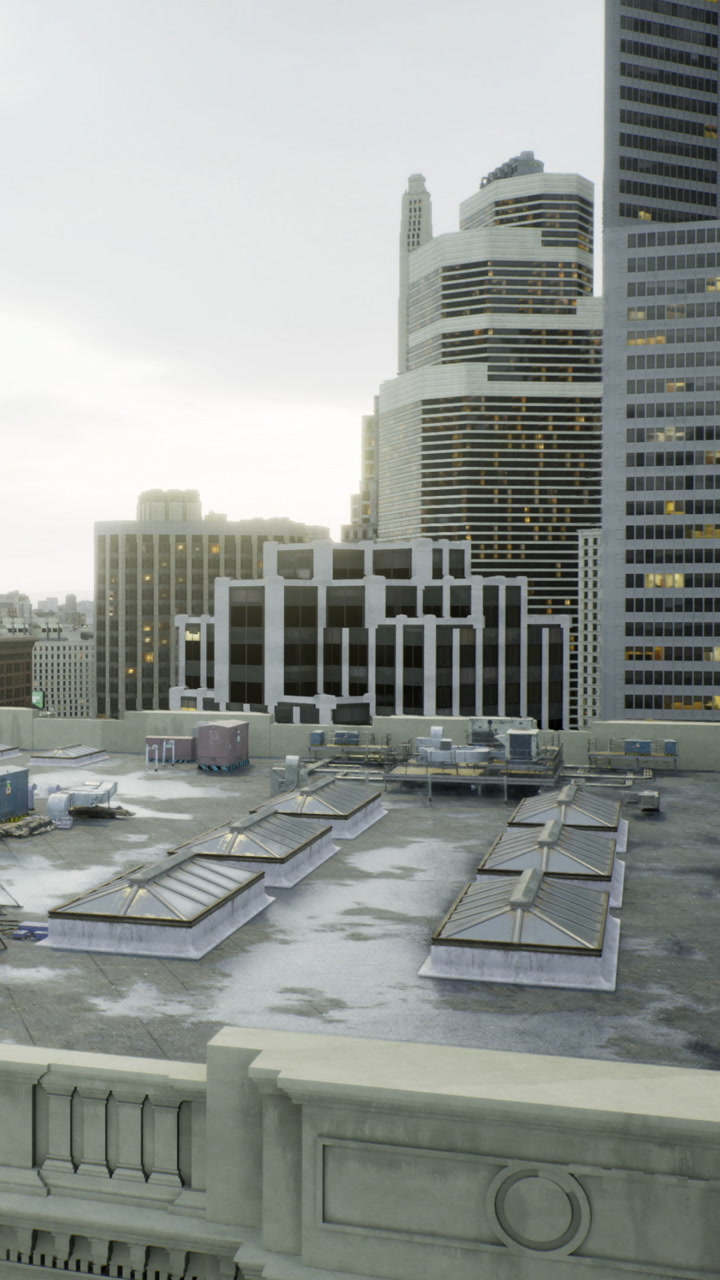 Urban skyline awakens amidst modern towers at dawn in a bustling city