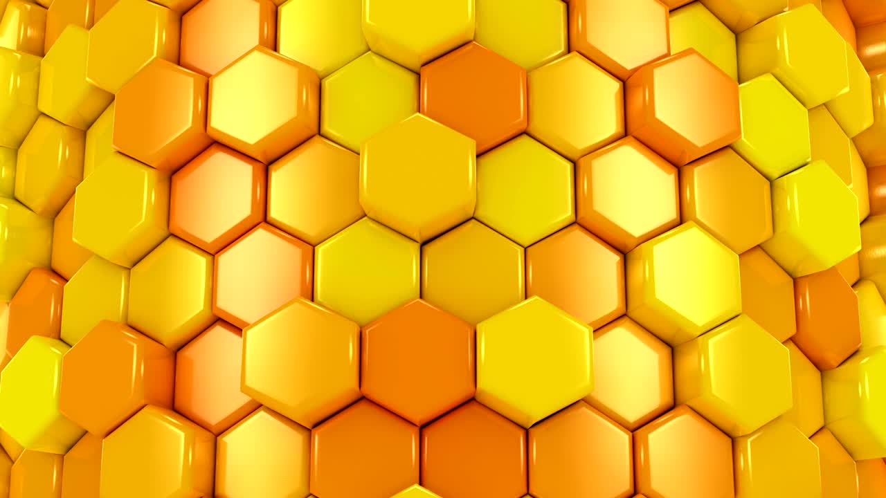 panales de miel de naranja animados