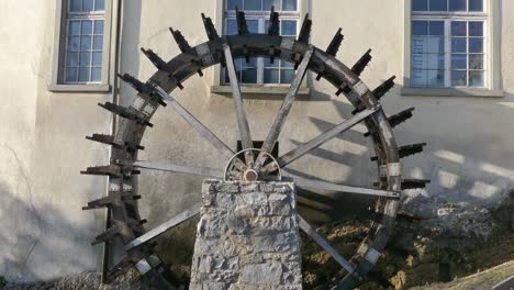 watermill on rhine falls, switzerland