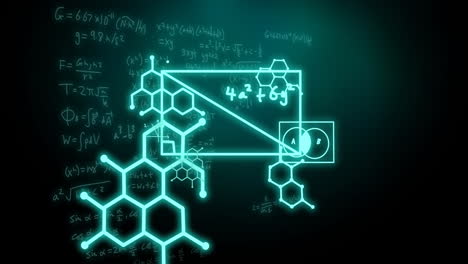 Animation-Der-Wissenschaftlichen-Datenverarbeitung-Auf-Dunklem-Hintergrund