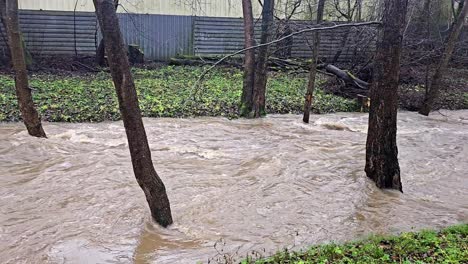 cambios en las masas de agua de los ríos después de fuertes lluvias
