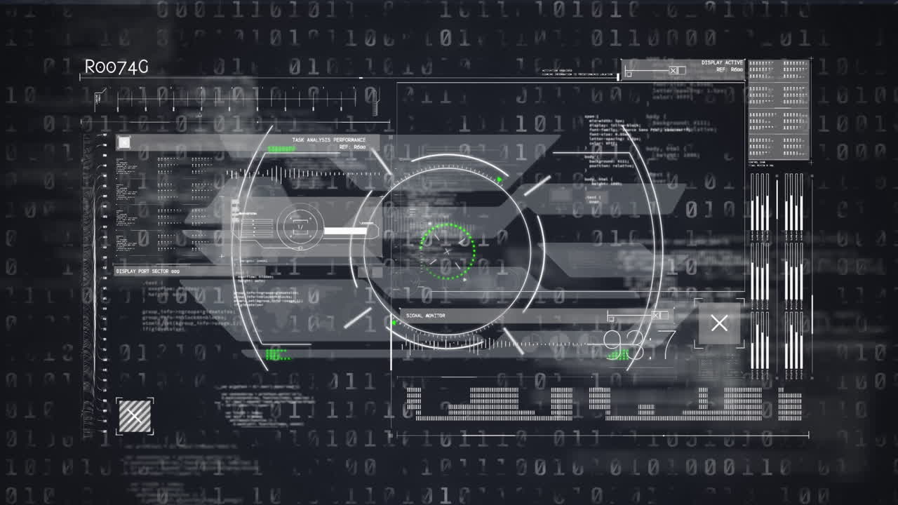 범위 스캐닝과 바이너리 코딩의 애니메이션, 데이터 처리