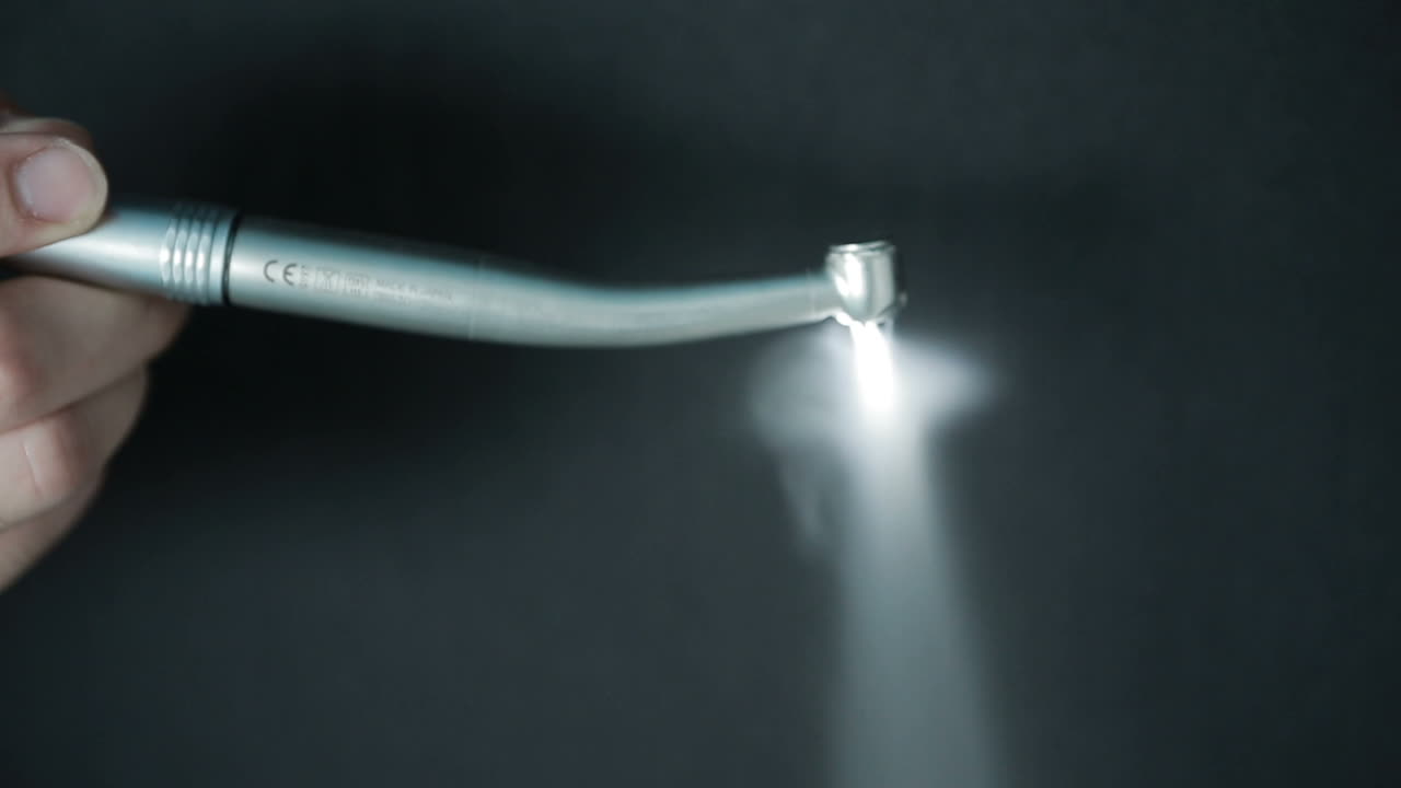 Boron machine tool. Stomatological instrument on background